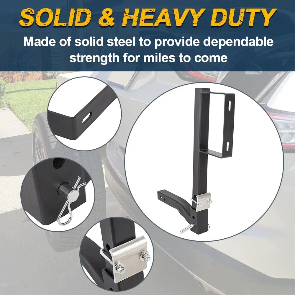 High Hitch Tire Tire Trailer Mount Fits Universal RV 24" Spare Spare Carrier Car KOJEM All Truck Hitch Receivers 2" Rack Tire