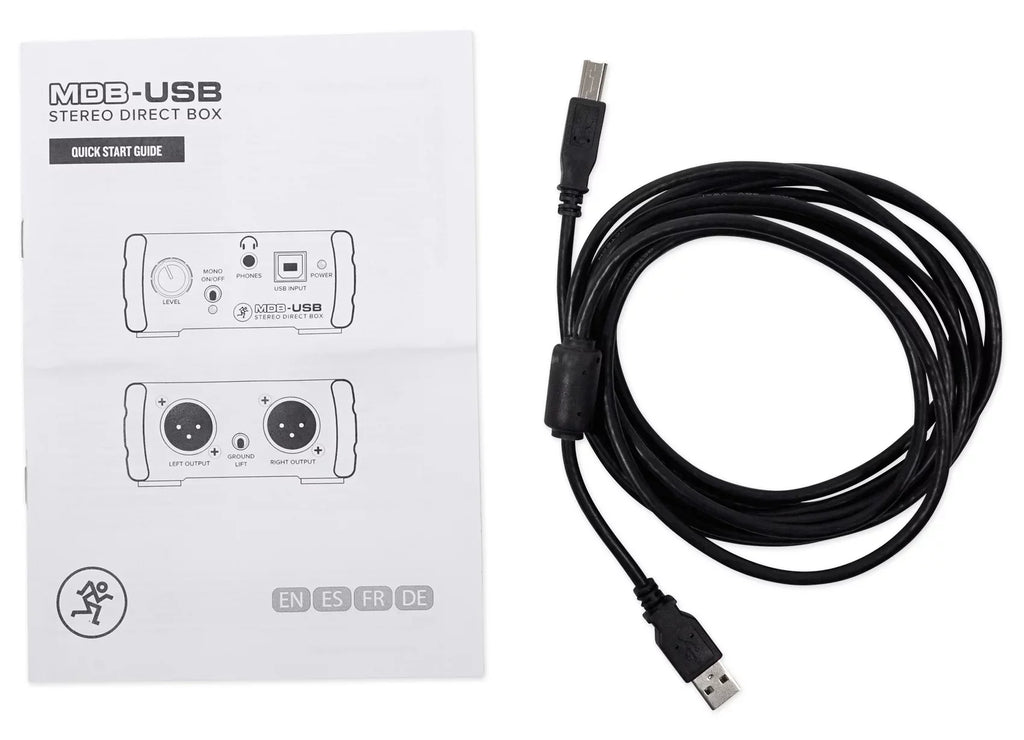 Mackie + Direct Box MDB-USB Box For Headphones USB PC DI Stereo