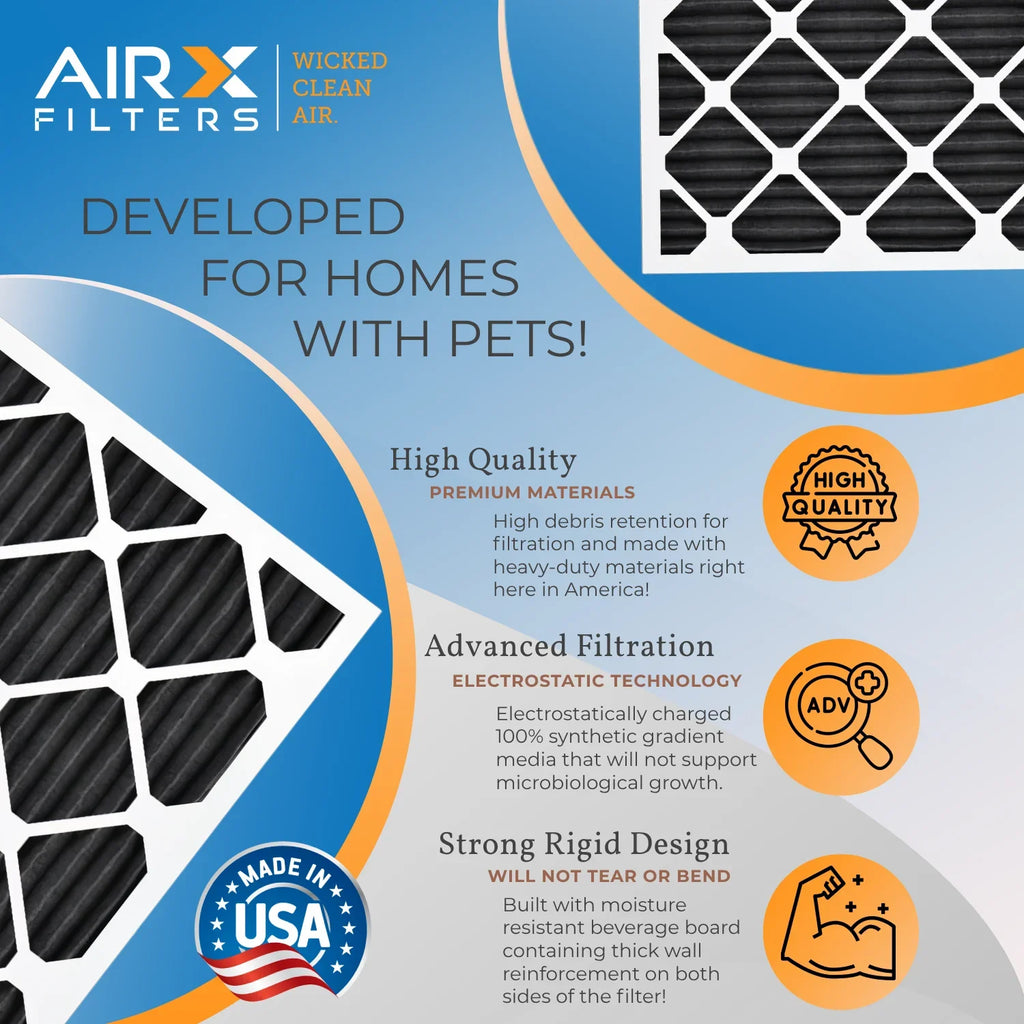 Pack & WICKED 6 by Air FPR 12x12x1 to FILTERS Filter 5 Carbon Filter 12x12x1 8 AC Furnace AIR. Premium MPR Comparable Odor AIRX Eliminator HVAC 700 Filters MERV Made CLEAN USA