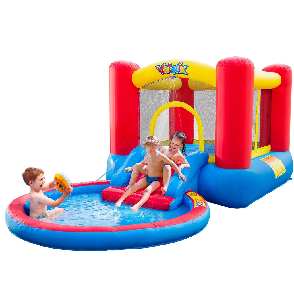 Bounce Wet Kids Basketball Dry with Kits, Pool Fun Hoop Valwix House for Area Blower Inflatable Combo, for , Waterslide with years & 3-5 with Bounce Castle Repair Bouncer Bouncy