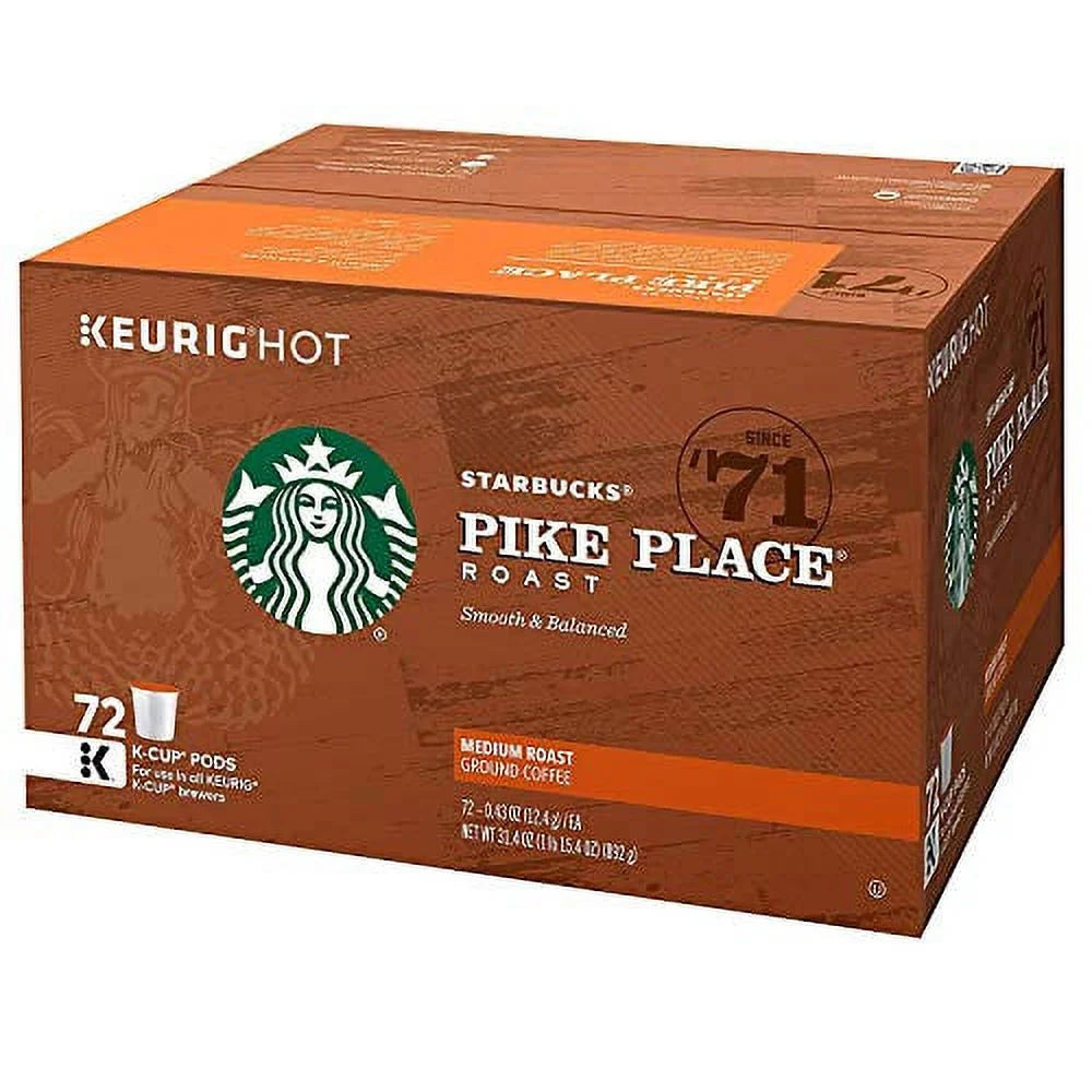 boxes Portion of (3 Place Packs 72 K-Cups) for Brewers, 24 Roast Count Keurig Pike K-Cup Coffee Starbucks