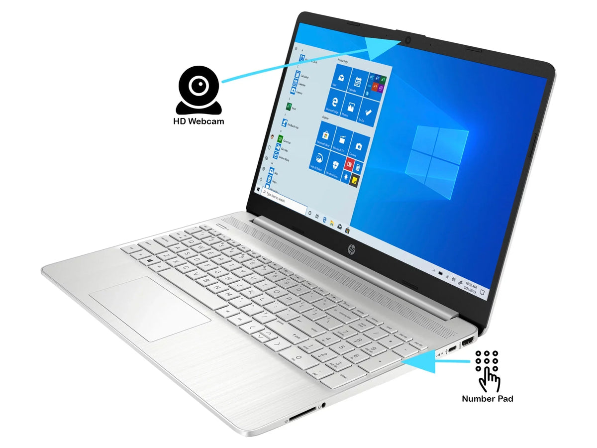 HP 32GB Windows 15 Wi-Fi, Notebook, 1TB Upto SSD, i5-1135G7 15.6" HDMI, HD 10 Reader, Bluetooth, Core Display, RAM, 4.2GHz, Home Intel Card NVMe