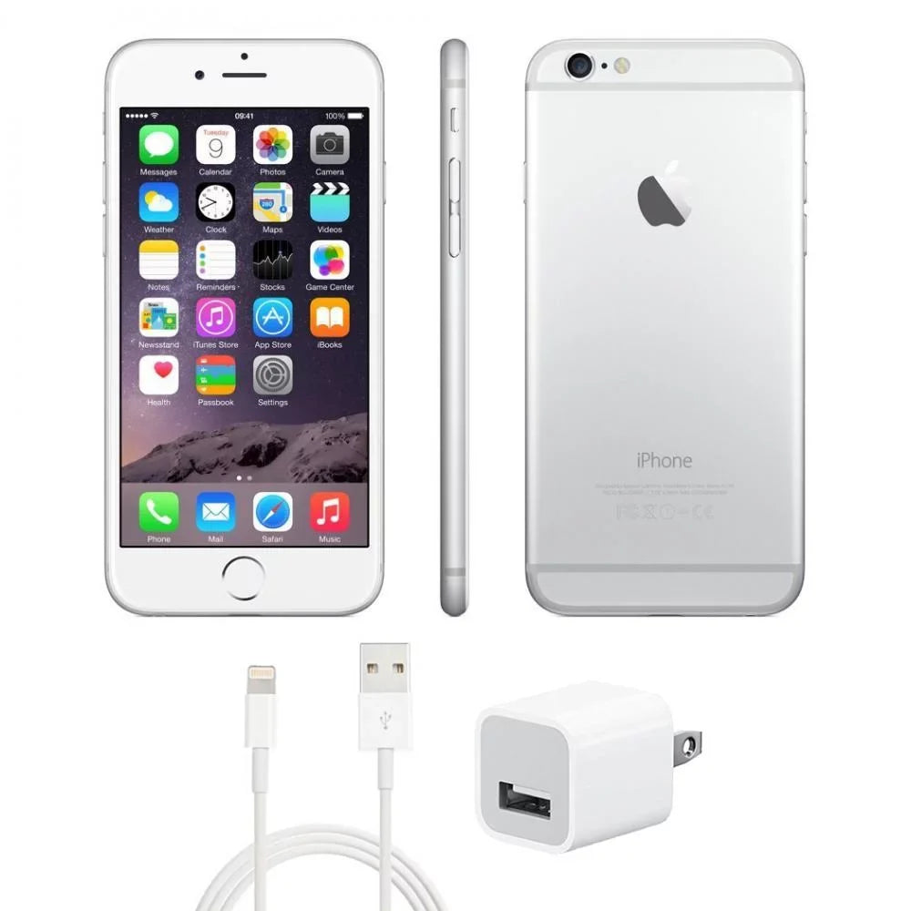Unlocked Carrier iPhone Apple Silver (Good) - - Pre-Owned 6 16GB