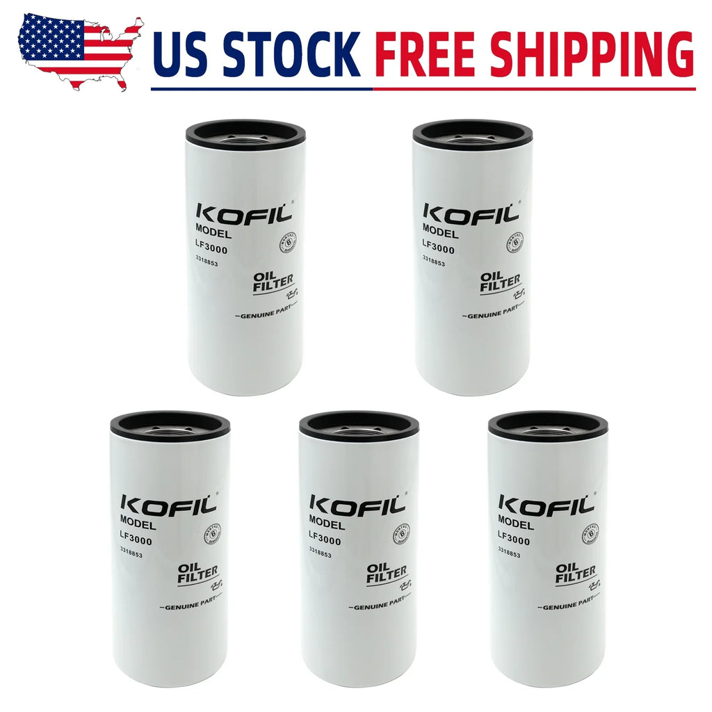 Cummins 5pcs LF3000 Lube Filter Combination Filter Fleetguard For Oil