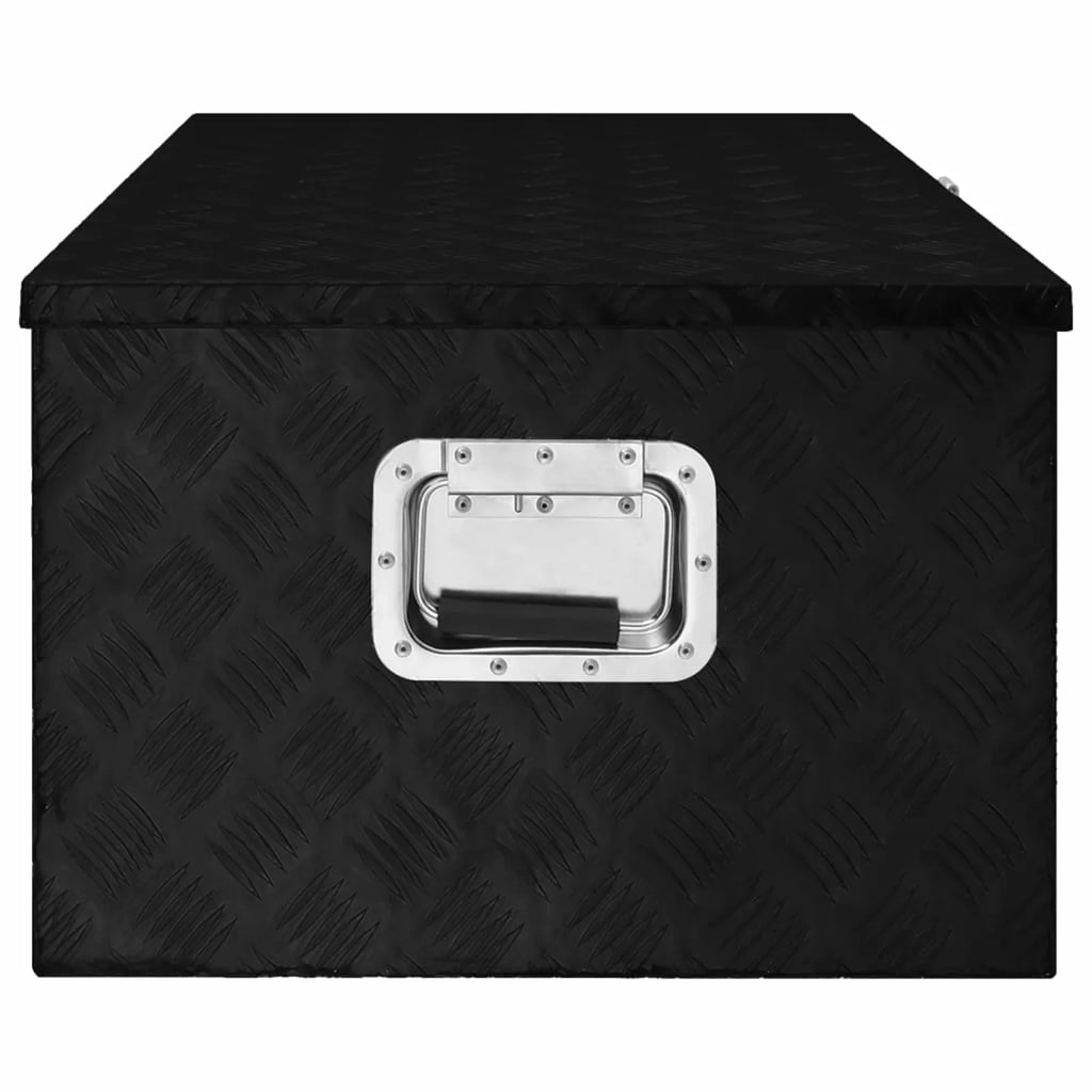 x Vehicle, Lockable H) 14.6 39.4 x Case Aluminum (L Organizer Trailer x x Anself Underbody 21.7 Garage, Box Box Truck W Camping Trip Toolbox Inches for Tool Black Storage