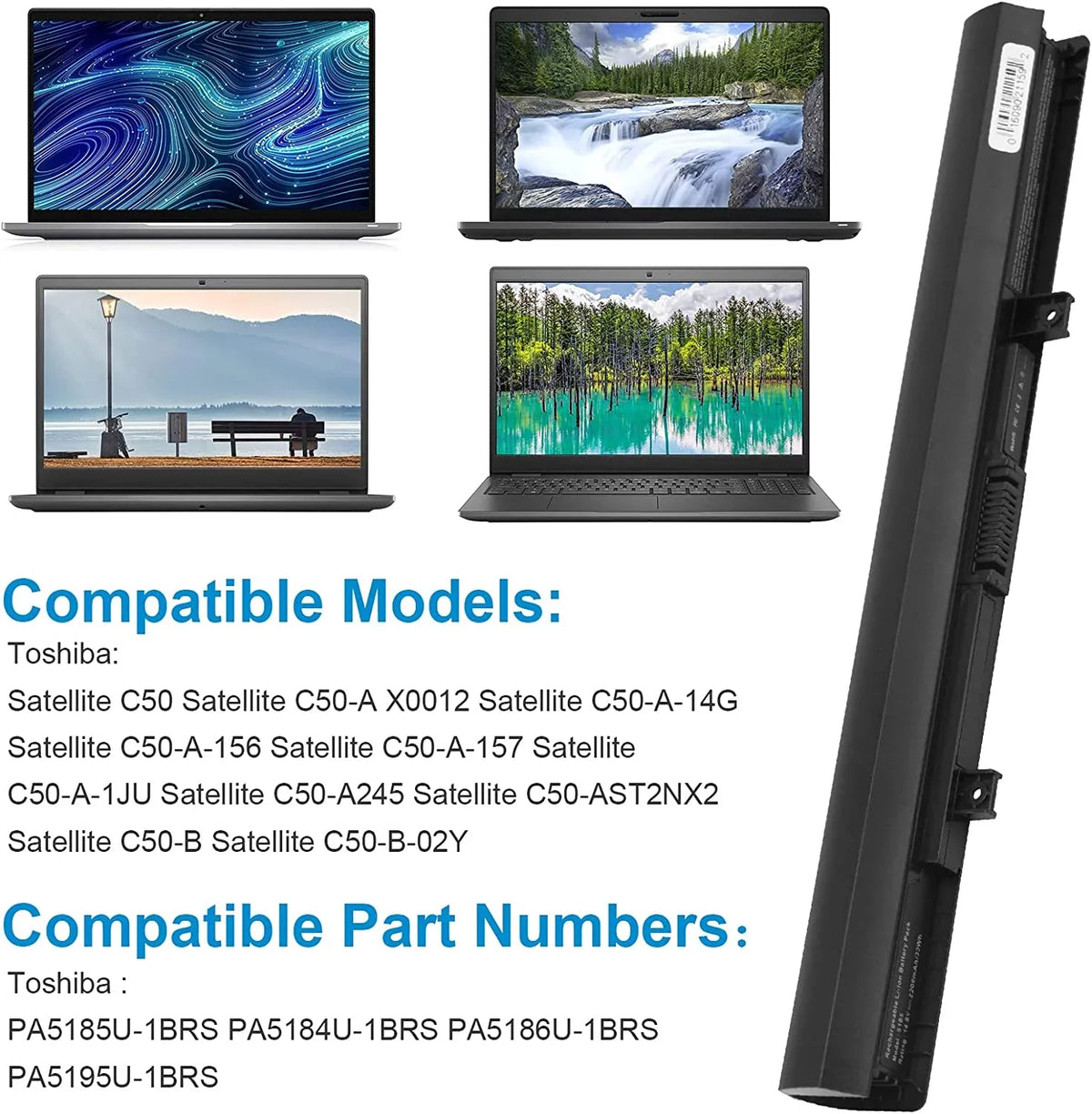 for L55 C55T Replacement C55-B5200 Laptop S55 Toshiba L55D C55D L55T y Satellite C55 S55T C55-B C50-B
