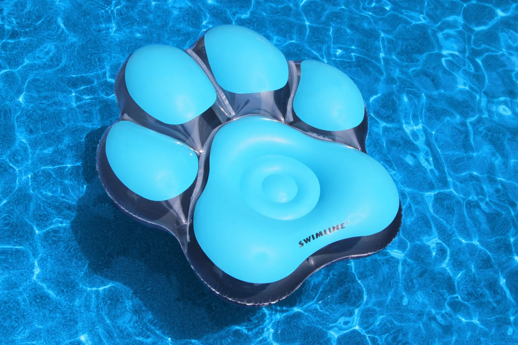 Float Swimming Island Pool Blue Inflatable 61" Pawprint