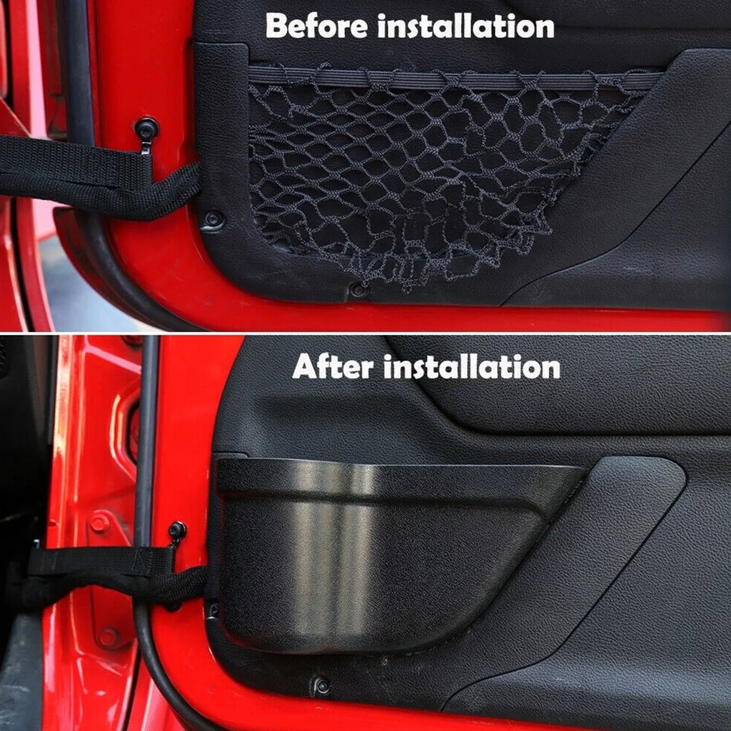Rear 11-17 Wrangler For Box Front Organizer JK Door Pocket Storage & Net