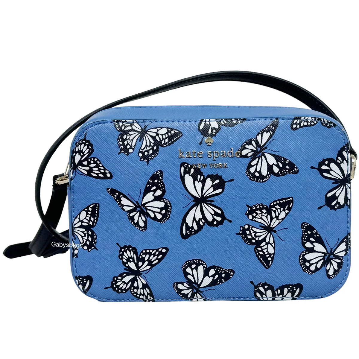 Spade Butterfly Bag Mini Staci Blue Camera Crossbody Zip Sky Kate Multi