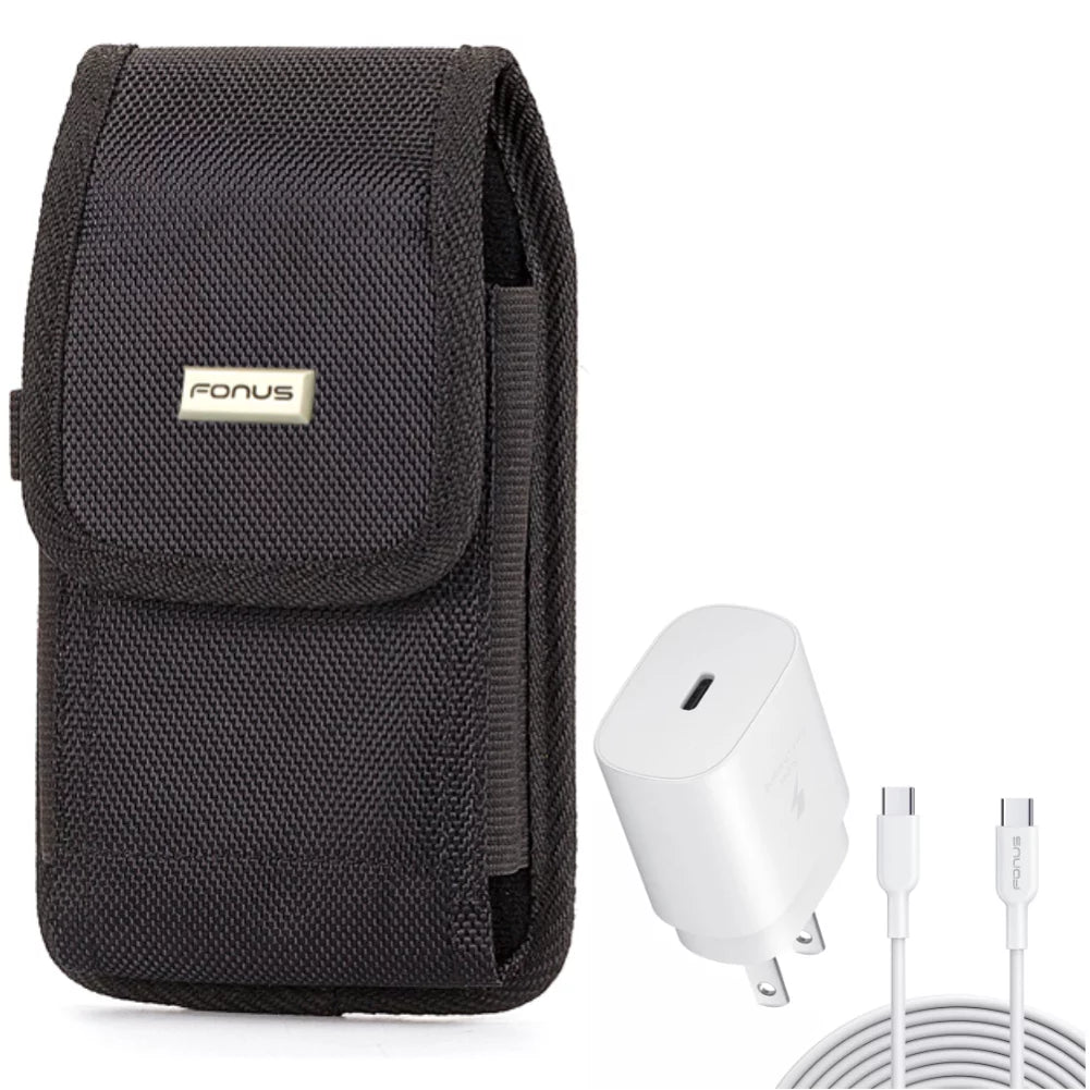 Home Clip Fast - Belt 6 10ft Zoom, LG Motorola Z4 Stylo Jitterbug USB-C Z3 Charger Plus, w Rugged Case - 4 Moto K92 Smart3 4 5G, One Harmony Type-C 5 Cable Play PD Lively for Holster 25W