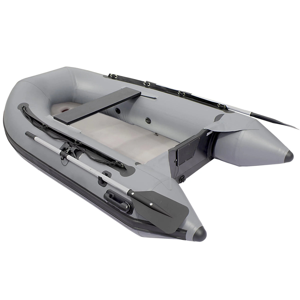 Floor Air Inflatable 8.4 ALEKO Foot Boat Fishing - - Gray