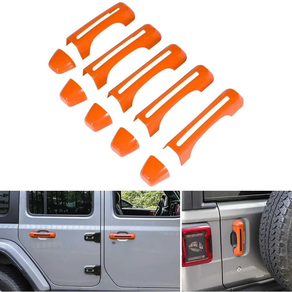 Tailgate 4Door JLU Handle & Door 10X Cover Trim Teledu