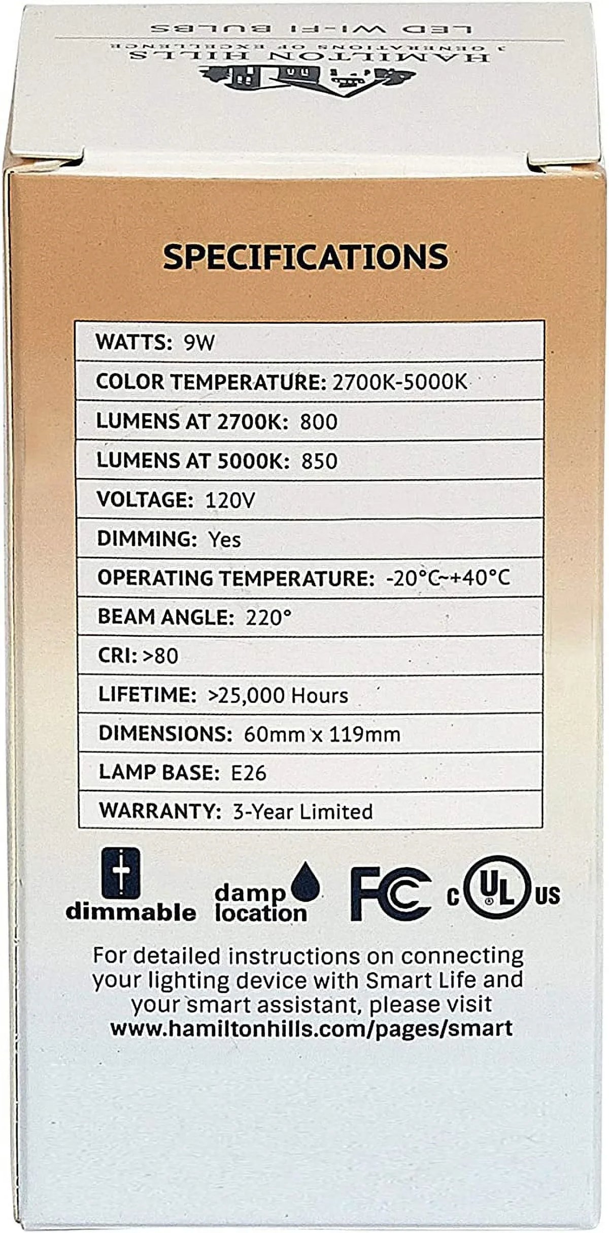 Hamilton Certified Bulb Smart - Smart Traditional LED Hills Home