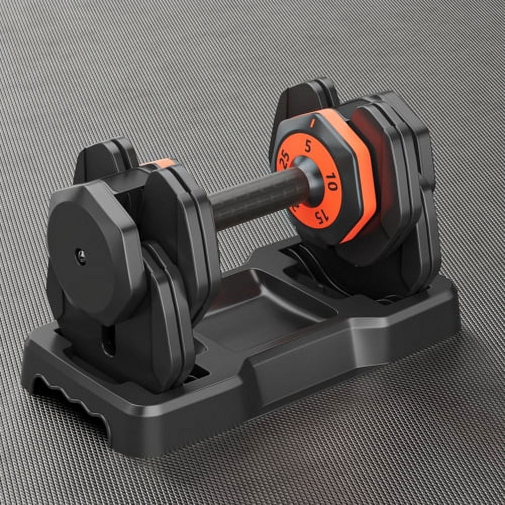 Adjust Fast Set for and Dumbbells Women Adjustable Workout in Dumbbell Anti-Slip with Exercises Weight Pairs for Pair Men Gym Home Equipment 25LB 5 Handle 1 in Metal Dumbbell