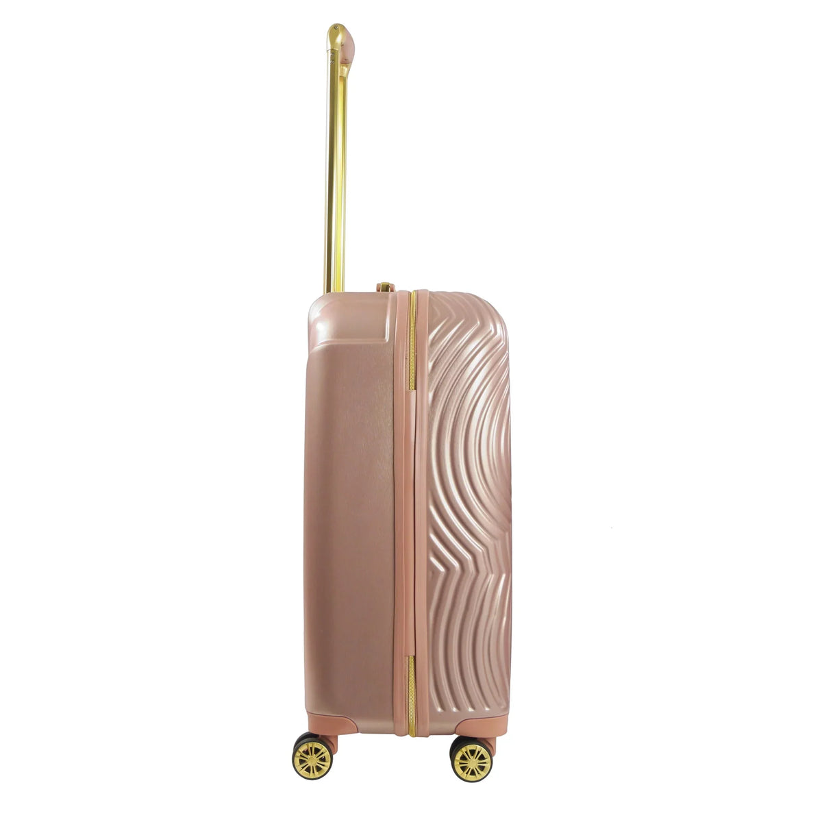 Molded Rolling Gold Minnie Inch Rose Suitcase Luggage, Hardshell Disney Mouse Wheels, 25 with