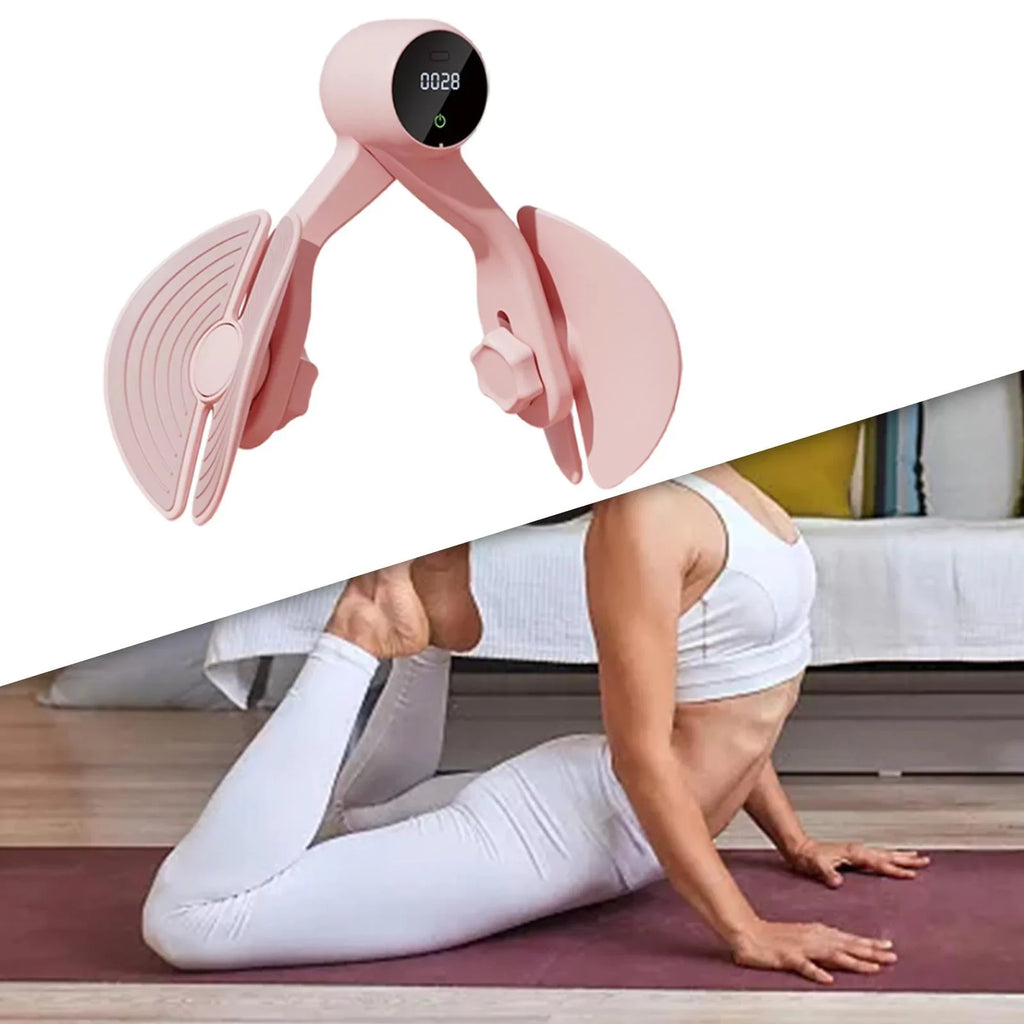 Exerciser Thigh Hip Compact, Workout Exerciser, Home Trainer Leg Hip Machine Muscle Trimmer Gym Counter, Thigh Strengthening, with Inner Thigh Pink