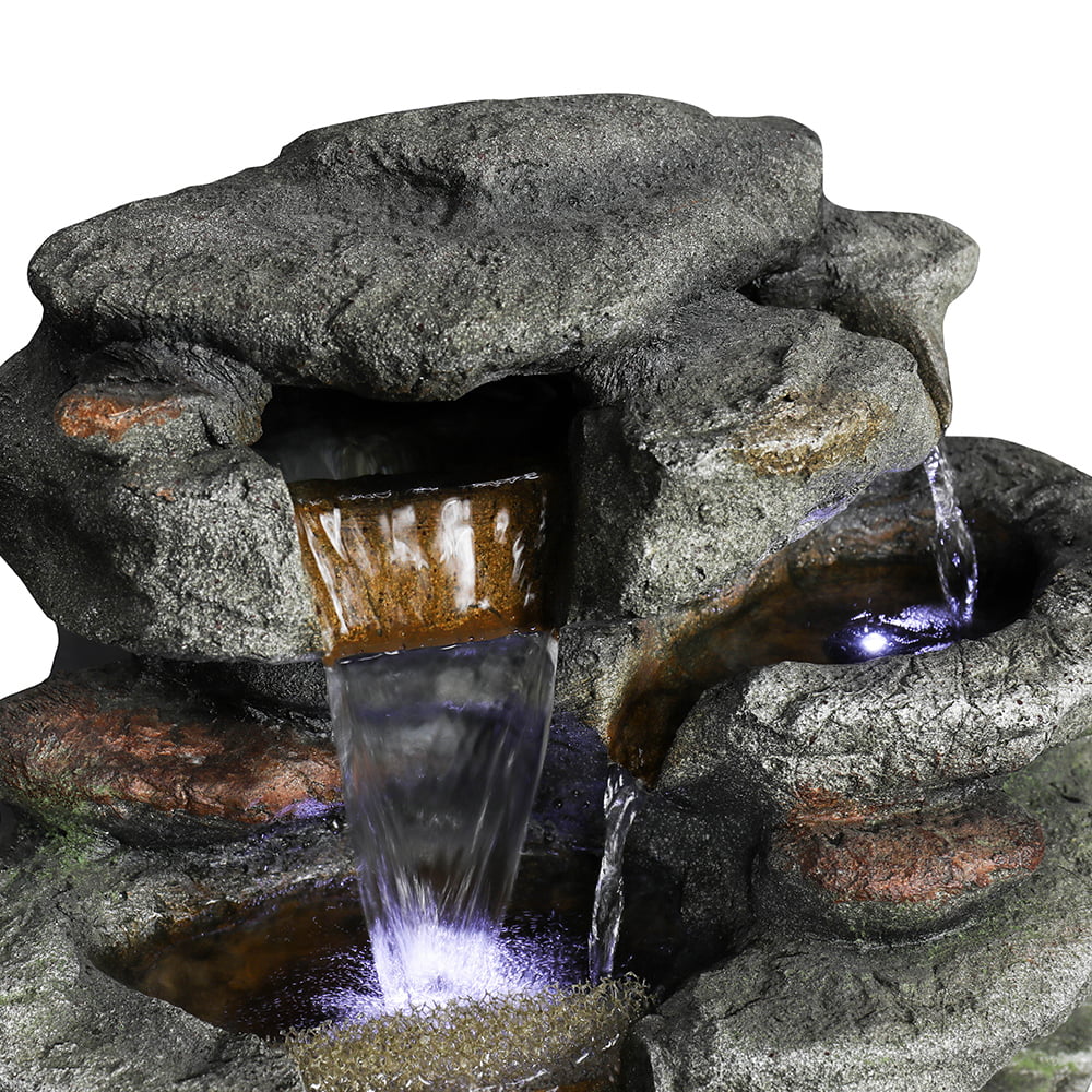 32.6inches with Water Fountain Lights Kmowoo Led Rock