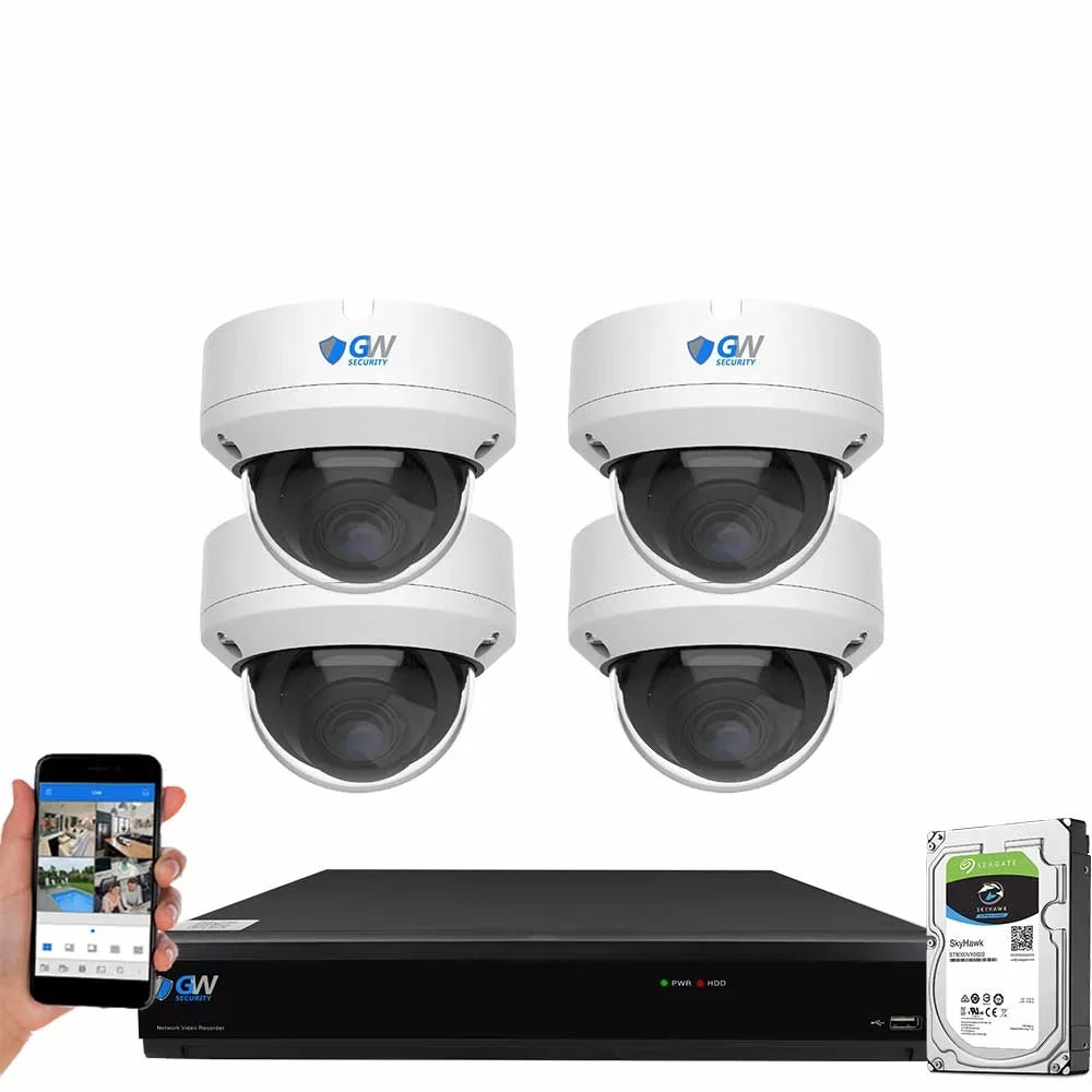 Security Channel Camera Indoor / Smart Playback System CCTV and GW 8MP Camera, x & DVR 4 HD-TVI AI 8MP Detection, Face/Human/Vehicle Alert with Dome AI 4K 8 Outdoor Security