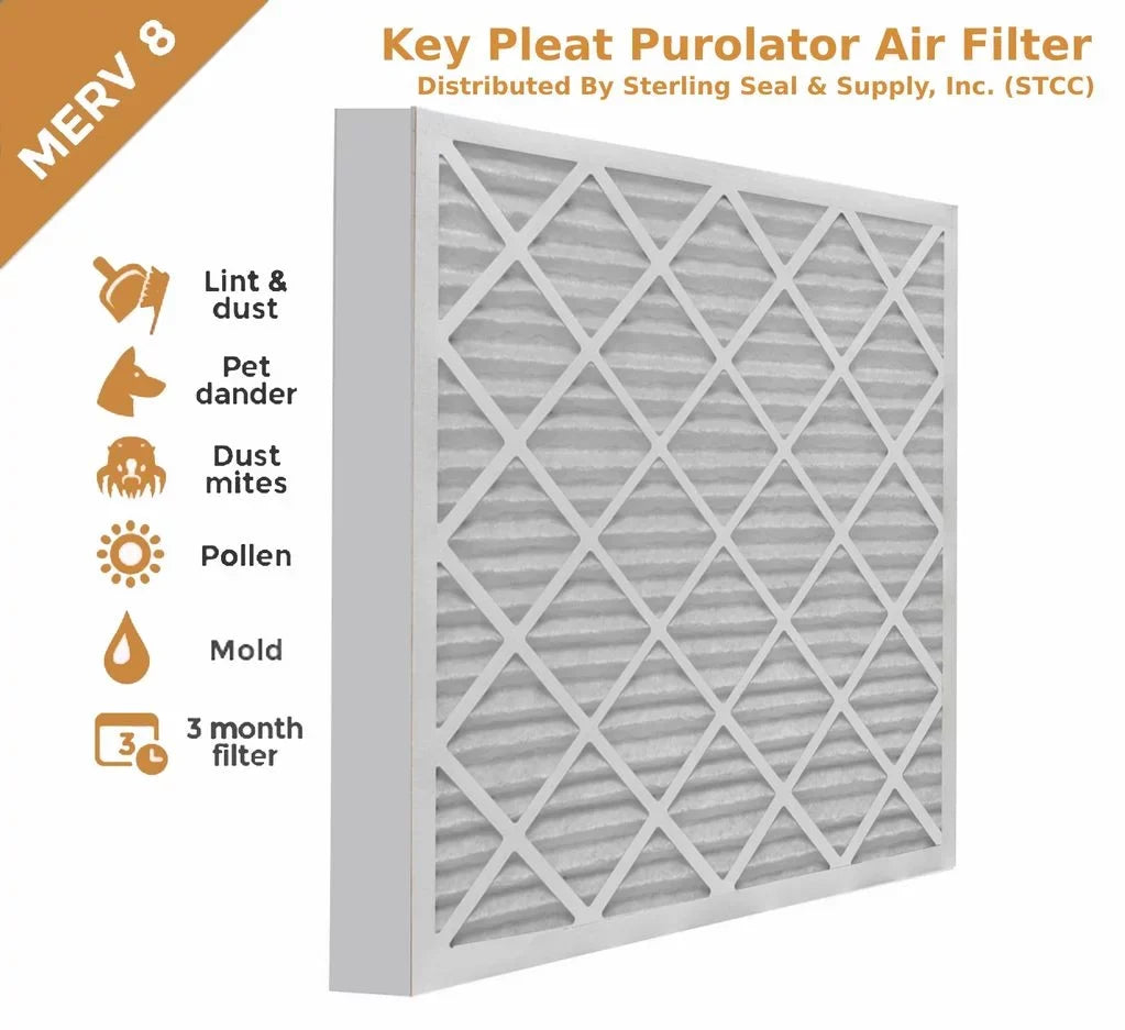 MERV Air Filter 20x20x2 Purolator (6 8 Pleated Guard / - Air Pack)