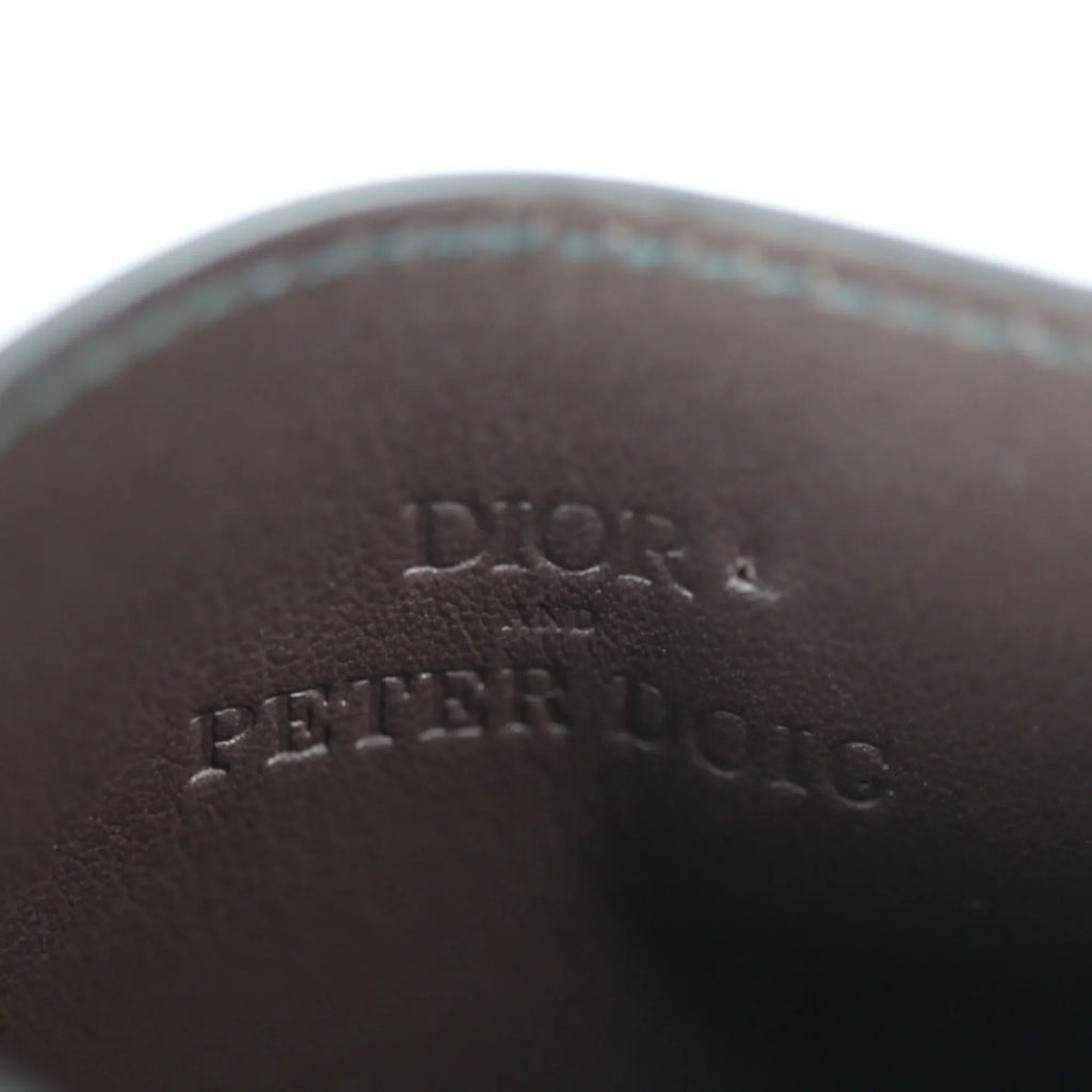 Marron Case Camouflage Calf New) Brown 2ESCH135UCN Leather Card Pre-Owned Christian Dior Multicolor Business Holder Dior Series Pattern (Like
