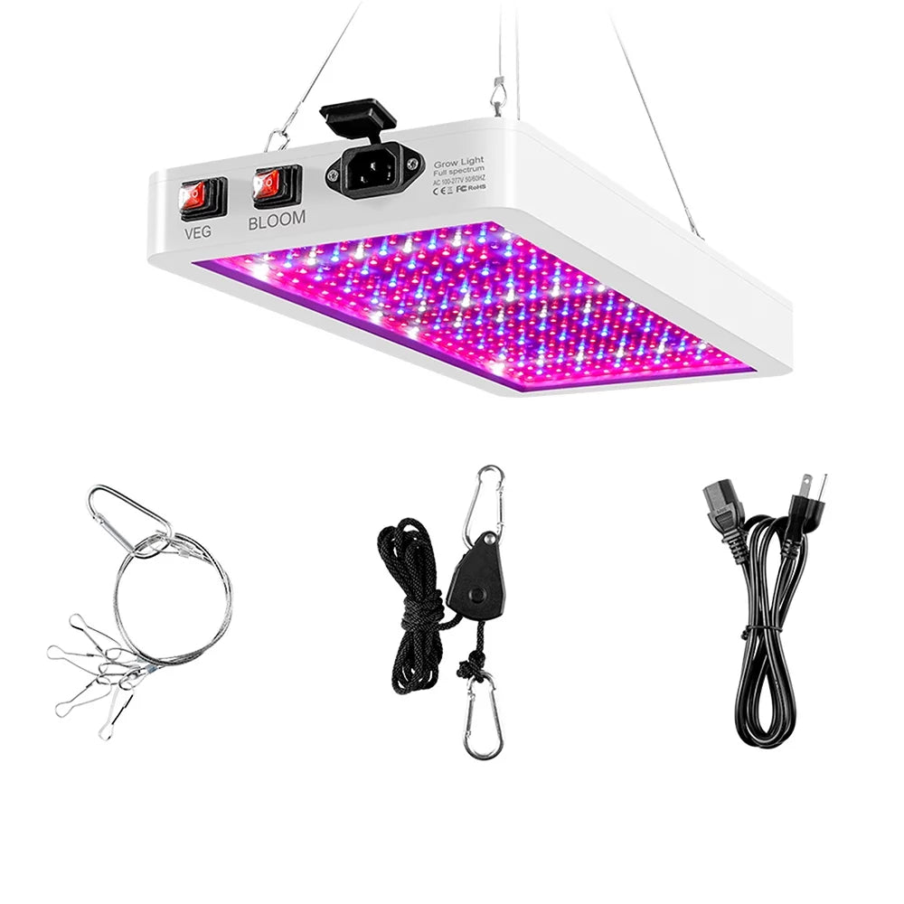 Ideal Plant Use LEDs Veg/Bloom Dual 2000W Anself Spectrum with Seedlings, for Greenhouse - - IP65 - Flowers, LED Indoor Switch Light Growing 312 Waterproof Lamp Full Grow