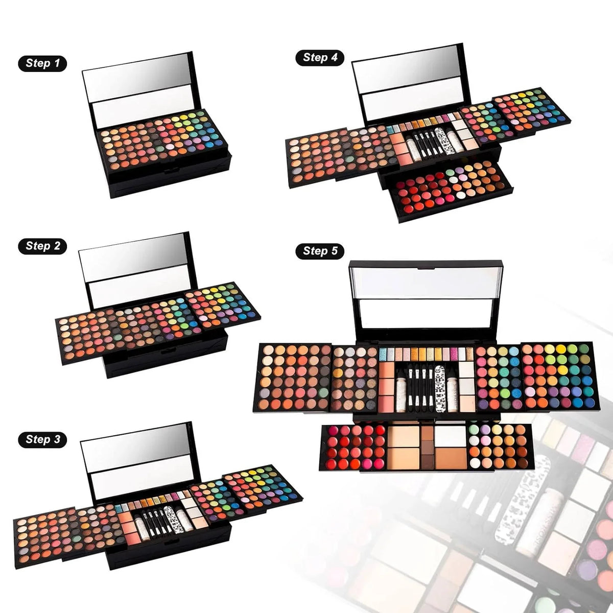 in Girls Gift - Kit,Makeup Makeup Set MISS Combination,All 187 Professional Sets for for One Makeup Makeup Kits Colors Kit Women Women ROSE Full