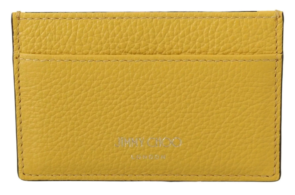 Choo Holder Yellow Leather Jimmy Card Aarna