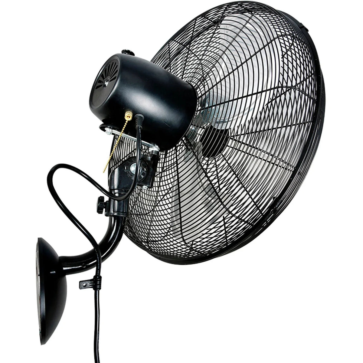 Global Mounted Industrial CFM, 20" 5,250 Industrial Wall HP 1/6 Fan, Oscillating
