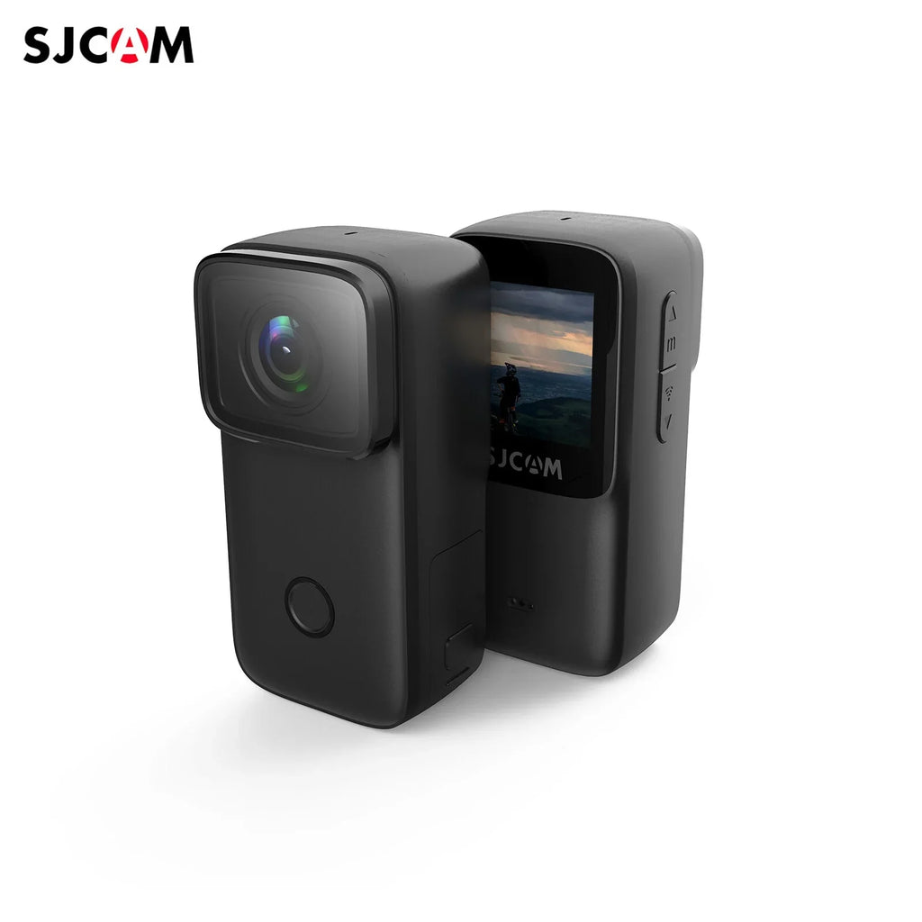 WiFi Vision with Action Rechargeable 4K Built-in IPS Face 1.28 Body Supports Battery Night Inch Anti-Shake 5M Recognition 6-Axis C200 Waterproof Camera Screen Mini SJCAM