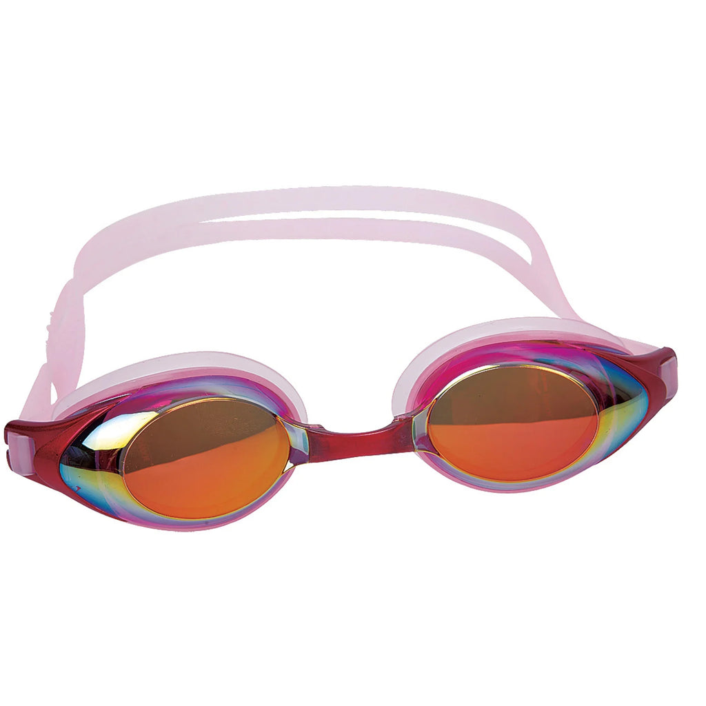 Central Mirrored Pink Swimming Goggles Pool 7" Competition