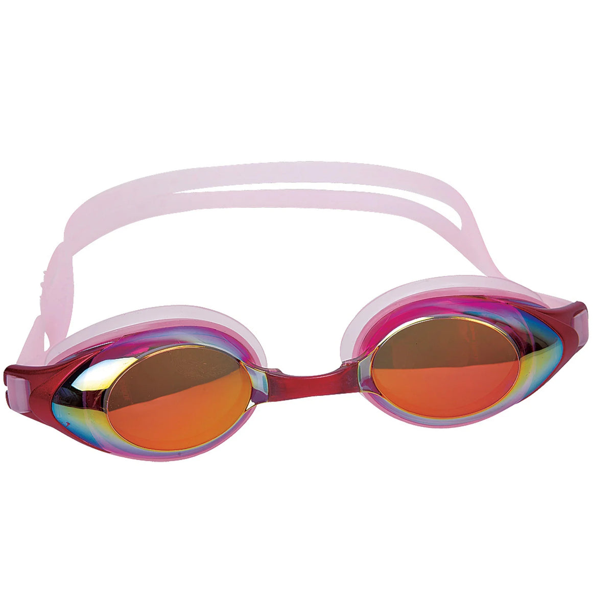 Central Mirrored Pink Swimming Goggles Pool 7" Competition