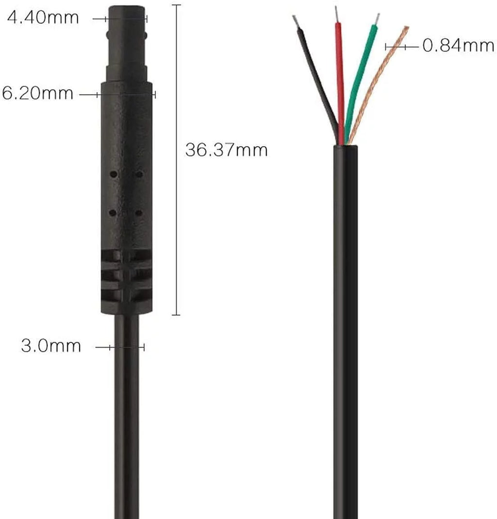 Cable Cam(4 REDTIGER 50Feet pin,2.5mm) for Cord Extension Camera Dash Backup