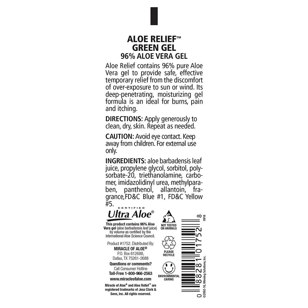 Aloe 12 Miracle Aloe oz of pk 1 Gel