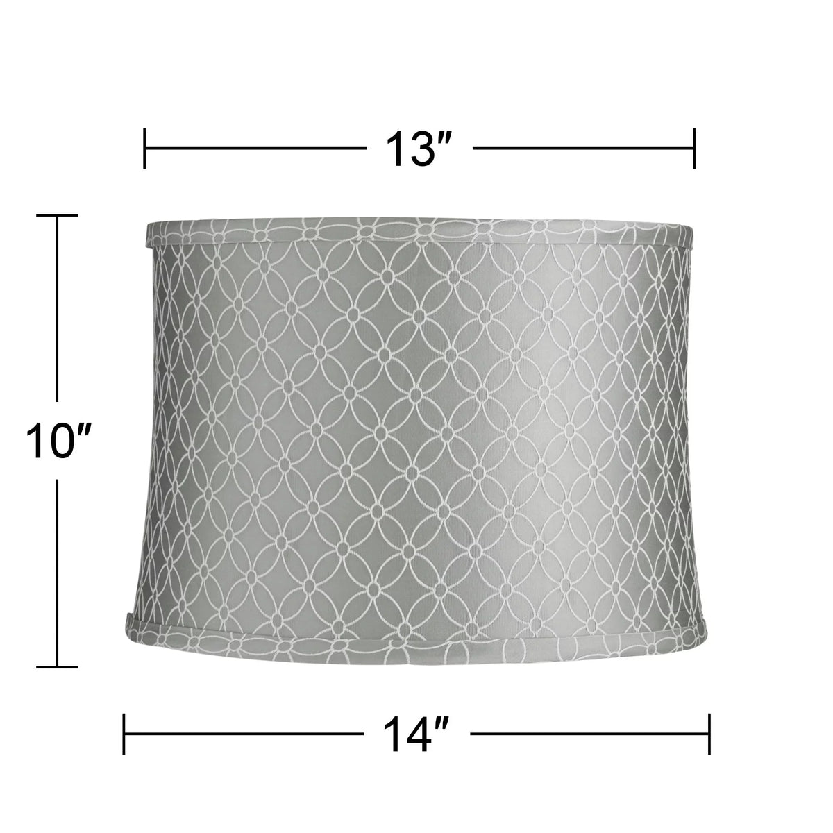 Spider Print Bottom Medium of Top 2 13" Springcrest 10" and Drum with High x Shades 14" Harp Lamp Gray Finial x Set White Fitting