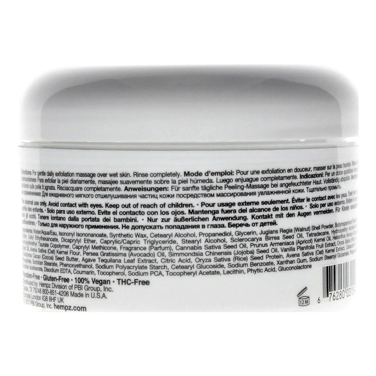 Milk Whip Exfoliating Herbal & Honey oz. Body Hempz 7.3