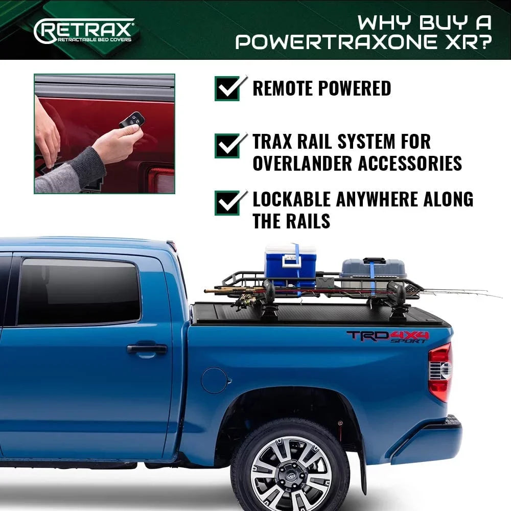 Toyota Realtruck Tonneau Tundra XR System Compatible Retractable Bed | Retrax Deck w/o 2022-2023 5' | (66.7") Cover 7" T-70860 By Truck Select PowertraxONE Bed With Rail