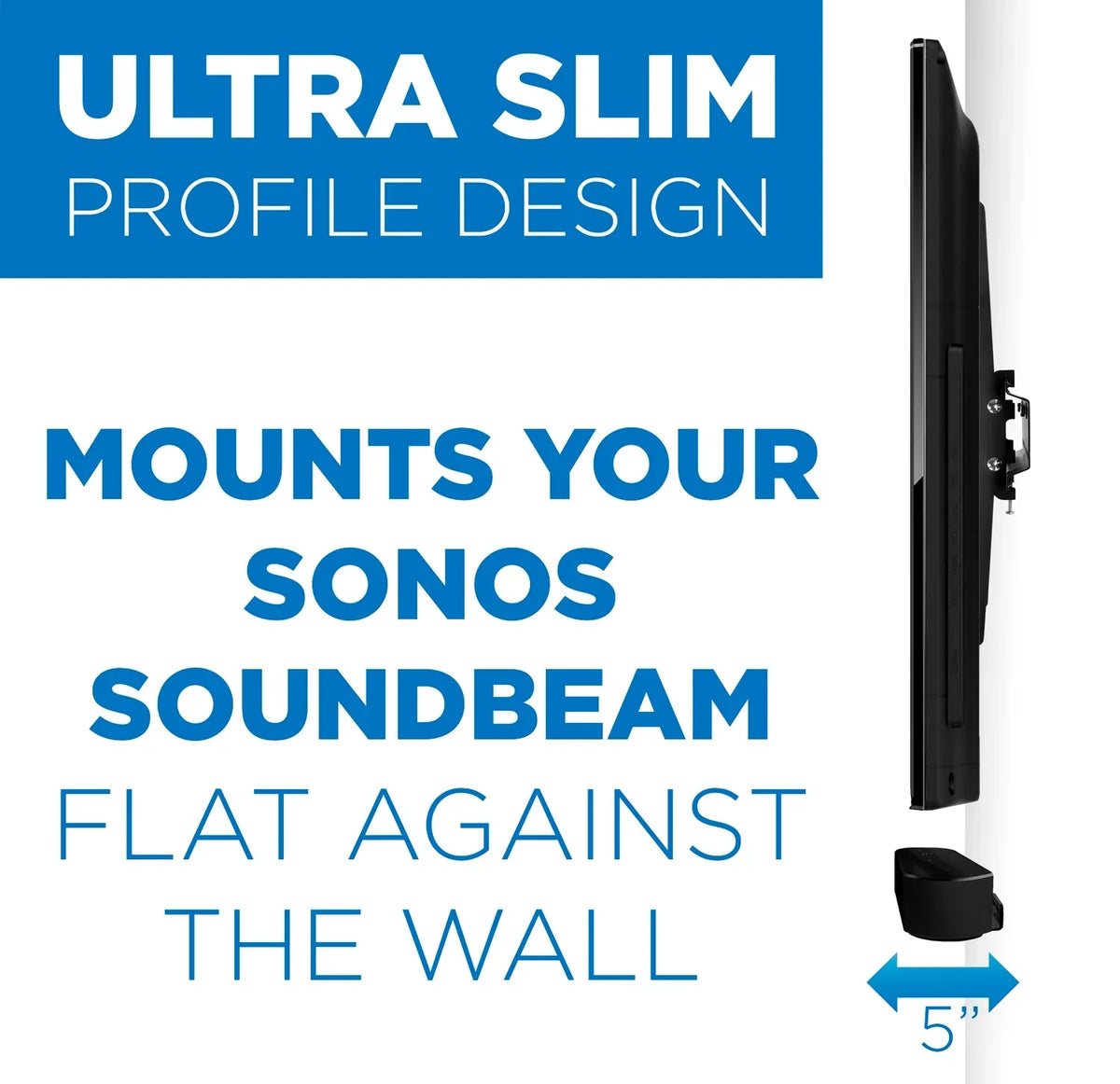 Beam Mount-It! Wall for | Studs Mount Bracket for Sonos 16" Soundbar Mount Wall Wall