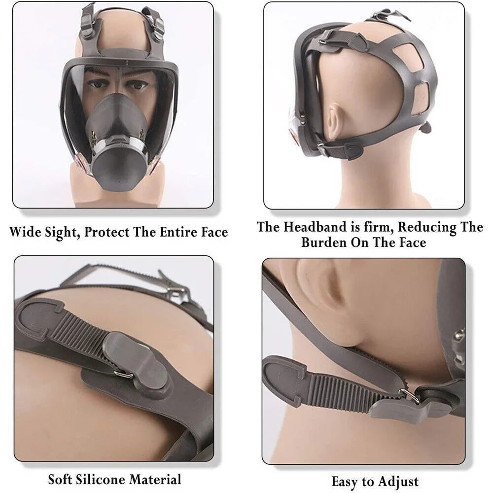 Set Face Mask Spraying for 6800 Respirator Painting Gas Full Facepiece w/Filters