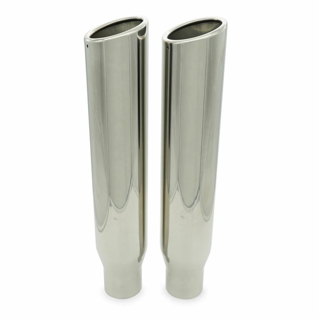 Rear 2.5" Tips Super Exit Exhaust Dual 80-86 40 F-Series RC Flowmaster Ford Kit