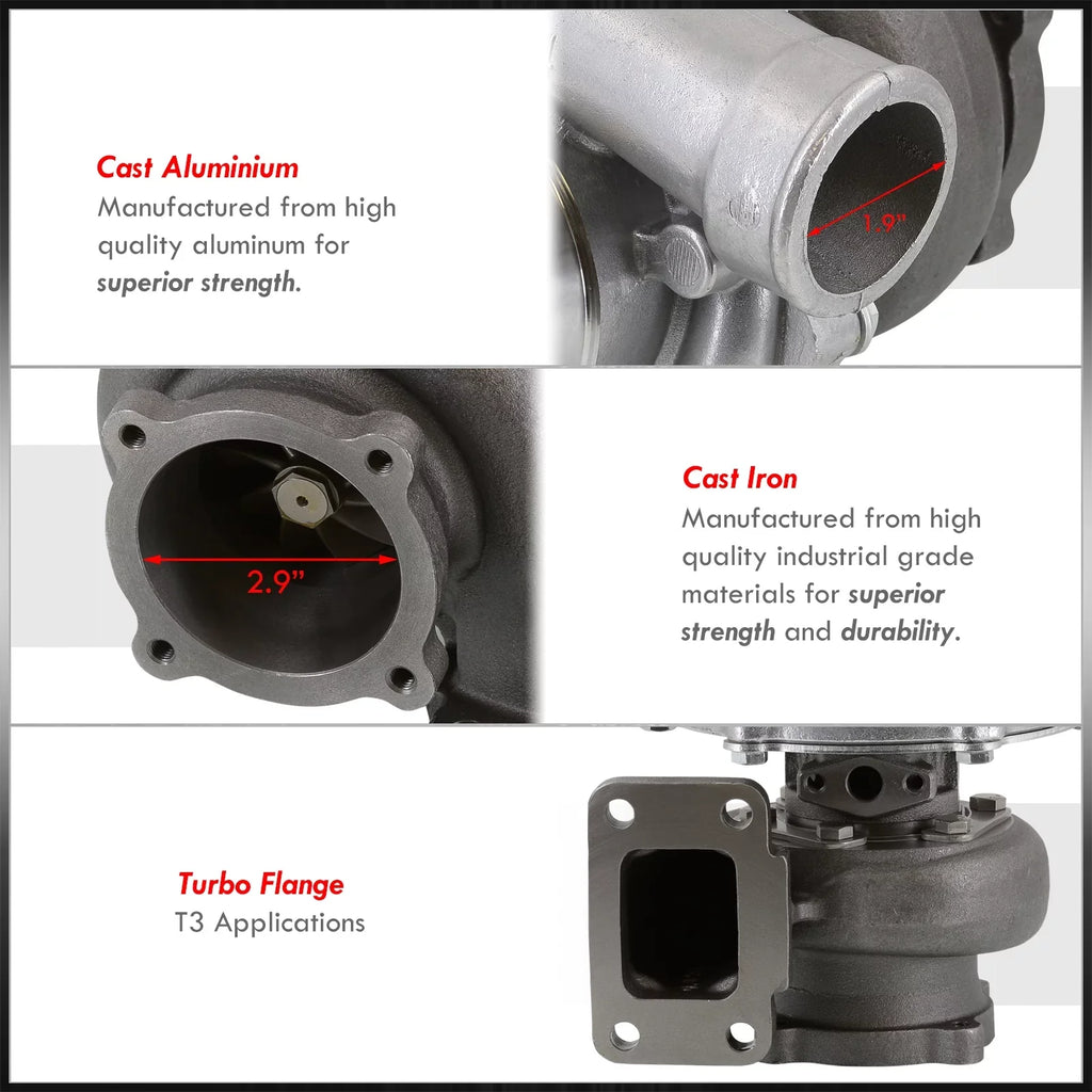 GTX3582R Turbocharger GT35 Distributors GT3582 Oil Compatible/Replacement Car 0.82 Charger 0.70 Boost 4-Bolt Universal For GT30 Compressor A/R & Flange Water AJP Cooled Turbine Anti-Surge AR T3 Turbo