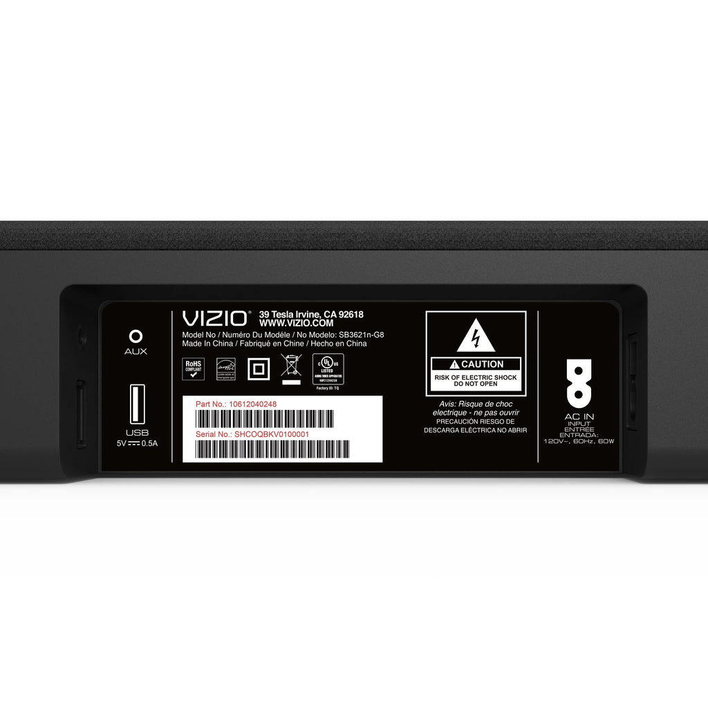 Restored 36" (Refurbished) Sound System VIZIO Channel Bar SB3621n-G8B 2.1