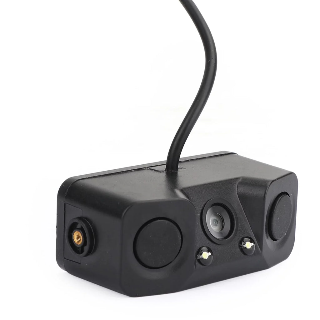 Radar Reverse Camera View Backup Sensor Car 170° Parking Rear 3in1 Camera
