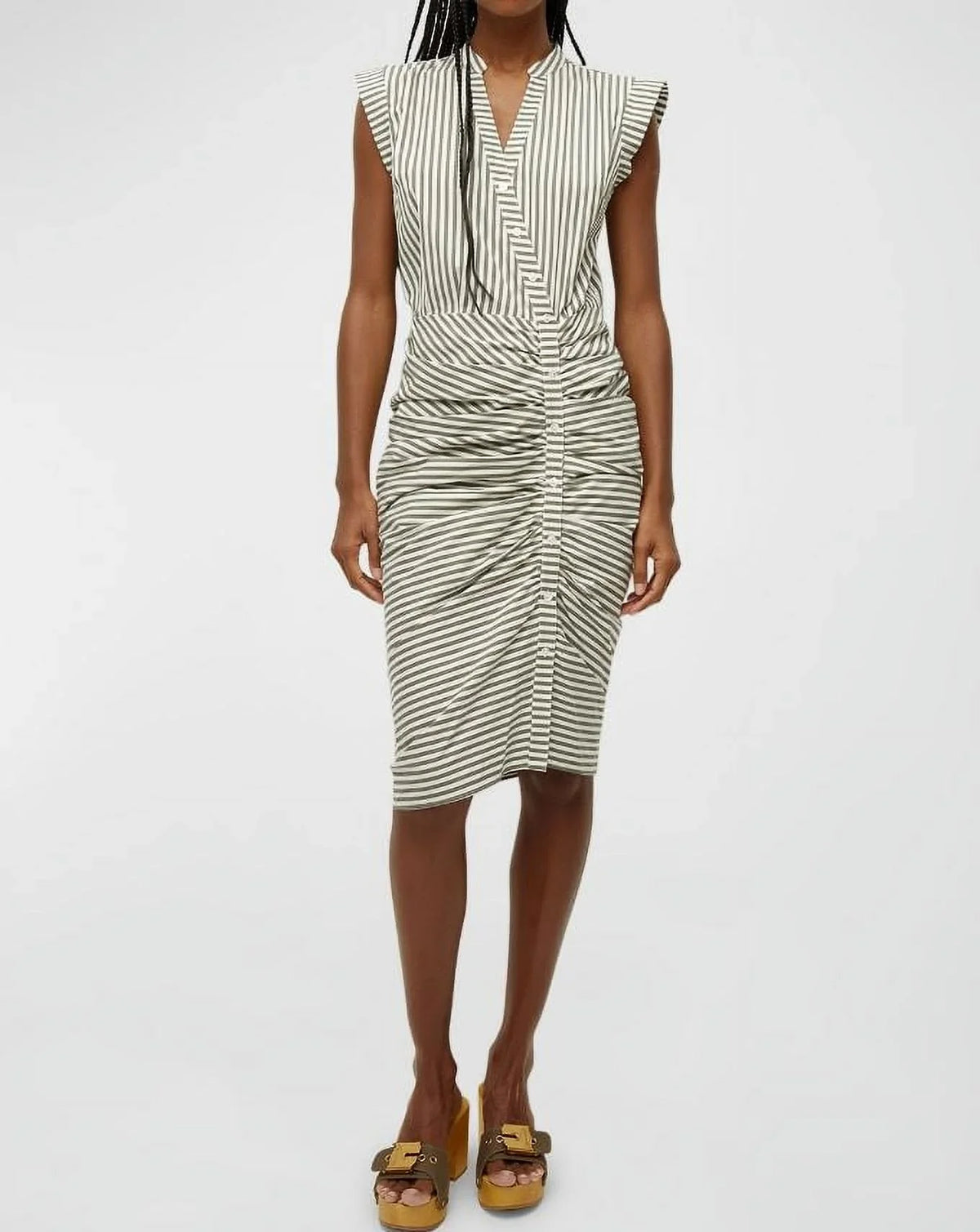 8 Shirtdress, Beard White Women's Army Veronica Ruched