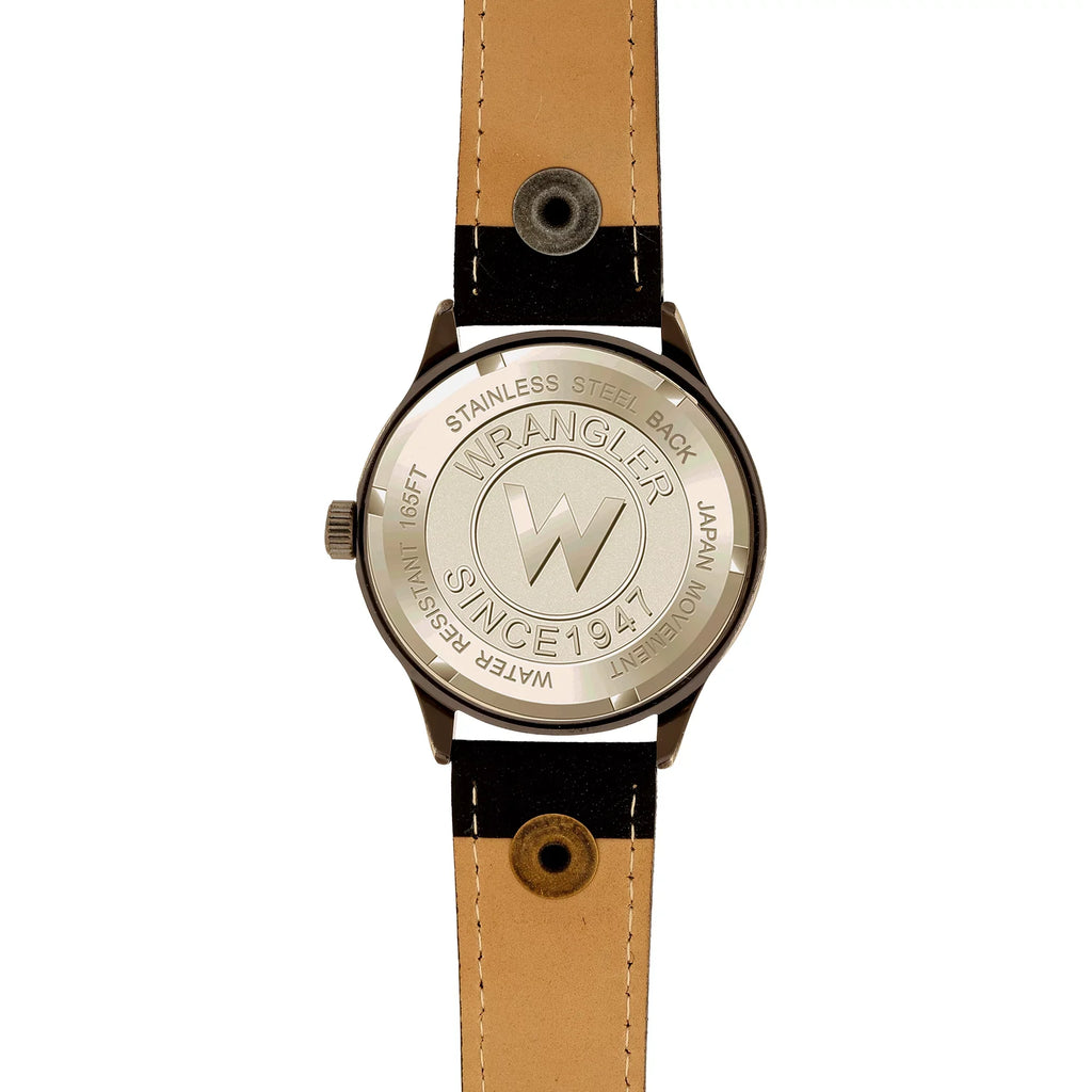 Watch Dial, Blue Wrangler 40mm Strap Black