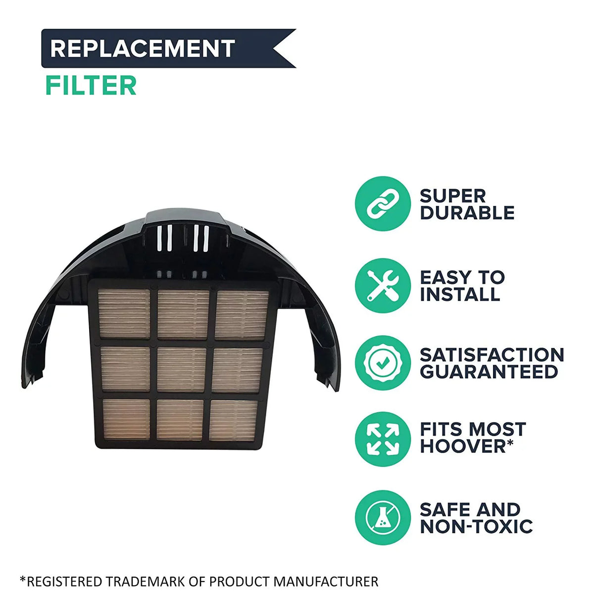 Pack HEPA Filters Style Bulk Vacuum UH70603 # With 303172001 Cartridge of Windtunnel, Fits 303172002 UH70601 902404001 1 Rewind T-Series Models: Part Hoover Compatible UH70600 UH70120 Crucial Filter;