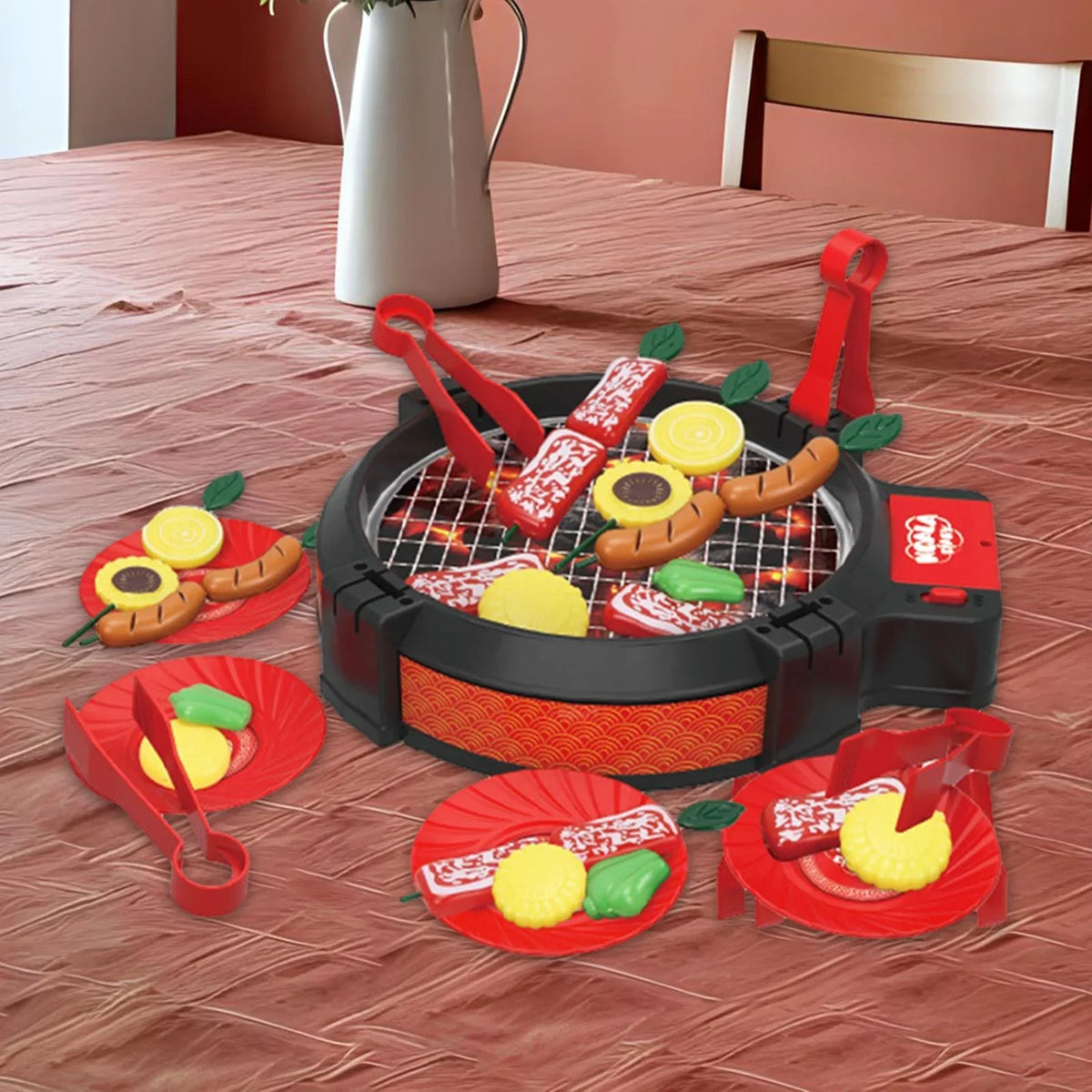 Girls Barbecue for Grill Cooking shamjina 27 Pieces Toy BBQ Kitchen Playset Kids Boys