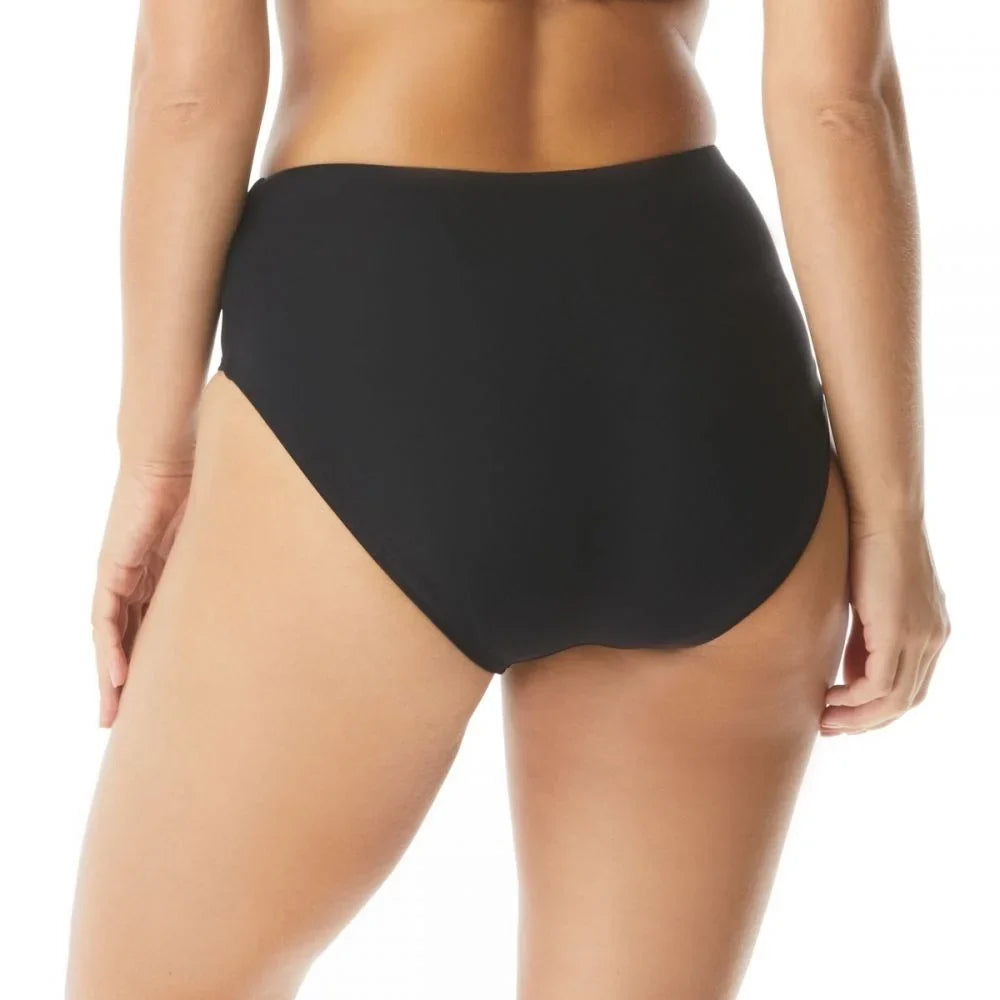 Contours Reef Size Women's Bottoms Waist Black High Coco Bikini Swimsuit Large