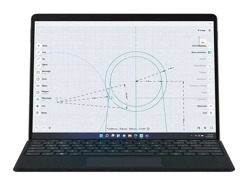 SSD, 13", GB, Microsoft 8 GB 8 11, Surface Graphite Windows 512 Pro Tablet,