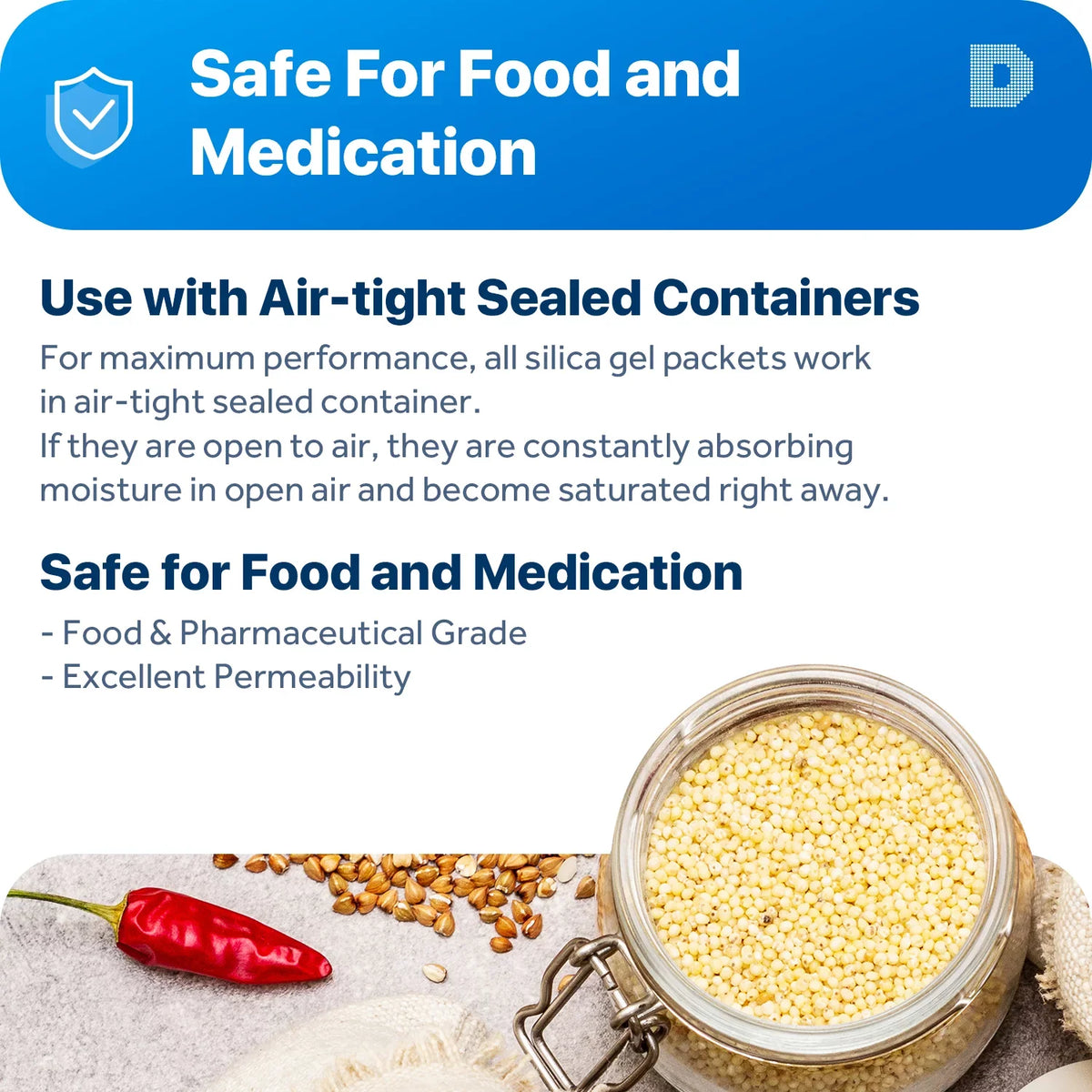 Premium Desiccant Gram [600 Rechargeable 2 Paper Packs] & Packets "Dry - Compliant) (FDA Dry" Gel Dehumidifiers Silica