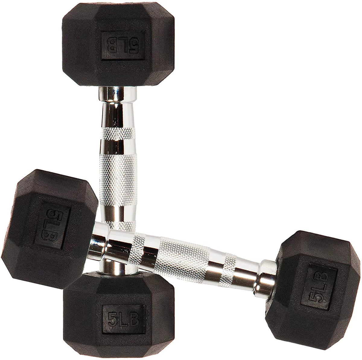 Dumbbells Men Hex Power & & Lb. Weights Fitness for Women Gymnastics Exercise Pair) Dumbbell (5